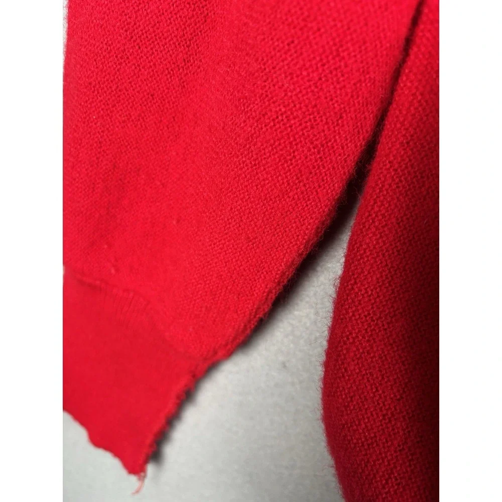 Vintage JC Penney Fox Sweater Men's S Small Red V-Neck Union Made USA 3469